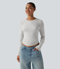 Round Neck Long Sleeve Casual T-Shirt