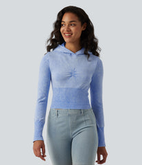 OneForm Seamless Flow Hooded Long Sleeve Casual Sweatshirt