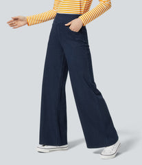Halara Flex™ Denim Heat High Waisted Pockets Wide Leg Casual Jeans