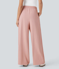 Halara Flex™ High Waisted Tie Side Wide Leg Work Pants with Pockets
