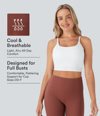 SoftlyZero™ Plush Basic Padded Cropped Low Support Running Cami Top DD-F Cups