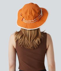 Wide Brim Adjustable Casual Sun Hat-UPF40+