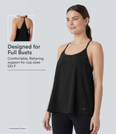 SoftlyZero™ Airy Halter Draped InstantCool Yoga Sports Top DD-F Cups-UPF50+