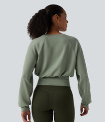 SpacerTek™ Round Neck Long Sleeve Casual Sweatshirt