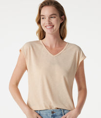 V Neck Short Sleeve Casual T-Shirt