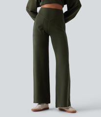 High Waisted Casual Baggy Pants with Pockets