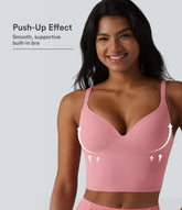 Halara UltraSculpt™ Push-Up Crisscross Adjustable Straps Non-Removable Pad Yoga Tank Top