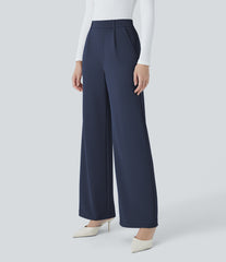 Halara Flex™ High Waisted Pocket Straight Leg Crepe Work Pants