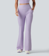Halara UltraSculpt™ High Waisted Tummy Control Casual Flare Leggings with Pockets