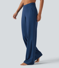 Halara UltraSculpt™ High Waisted Crossover Straight Leg Yoga Pants with Pockets