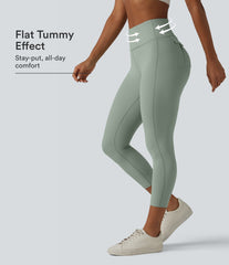 Halara UltraSculpt™ High Waisted Tummy Control Capri Casual Leggings with Pockets