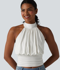 Halter Tie Back Casual Tank Top