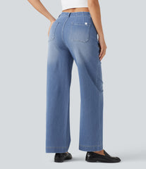 Halara Flex™ High Waisted Straight Leg Casual Jeans with Pockets