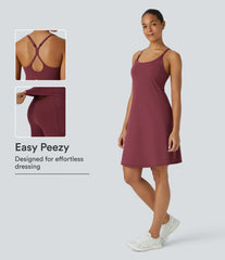 SoftlyZero™ Airy Cut Out 2-in-1 Pocket InstantCool Longer Active Dress-Easy Peezy Edition-UPF50+