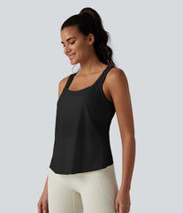 U Neck Racerback Curved Hem InstantCool Yoga Tank Top