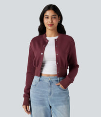 SpacerTek™ Baseball Collar Long Sleeve Causal Jacket