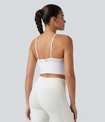 OneForm Seamless Flow Jacquard Built-in Bra Cropped Yoga Tank Top