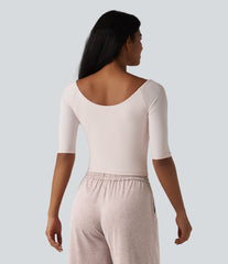 Crossover V-neck Half Sleeve Ultra-slim Fit InstantCool Casual Top-UPF50+