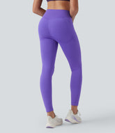 OneForm Seamless Flow High Waisted Tummy Control Butt Lifting Yoga 7/8 Leggings with Pockets