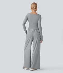 SoftlyZero™ Airy Long Sleeve Thumb Hole InstantCool Workout Jumpsuit with Pockets-Easy Peezy Edition