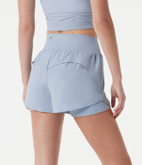 Breezeful™ High-waisted Drawstring 2-in-1 Quick Dry Workout Shorts with Pockets