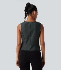 V-neck Stripes Casual Vest