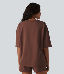 Round Neck Half Sleeve Oversize Quick Dry Casual Cotton T-Shirt