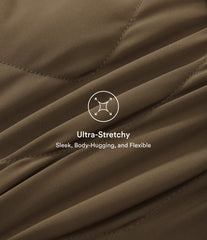 PuffFlex Removable Hood Shirred Casual Padded Jacket with Pockets