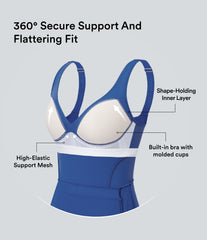 SoftlyZero™ Plush Push-Up Molded Cups 2-in-1 Yoga Active Dress with Pockets-Easy Peezy