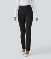 High Waisted Decorative Pocket Skinny Casual Pants