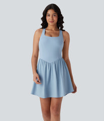 Breezeful™ Corset 2-in-1 Pocket Mini Quick Dry Flowy Pickleball Active Dress-Longer Legnth