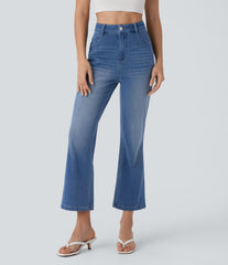 Halara Flex™ High Waisted Zipper Pockets Casual Bootcut Jeans