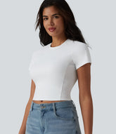 Round Neck Raglan Sleeve Breathable Mesh Casual T-Shirt