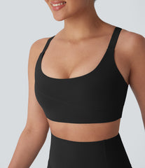 Halara UltraSculpt™ Medium Support U Neck Workout Sports Bra A-D Cups