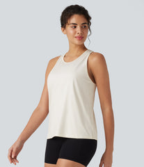 Cut-Out Back Slim Yoga Tank Top