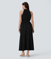 Breezeful™ Sleeveless Keyhole Back Flowy Quick Dry Maxi Dress