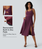 Padded Midi Casual Dress A-D Cups