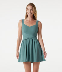 Built-in Bra Flowy Mini Casual Dress with Pockets