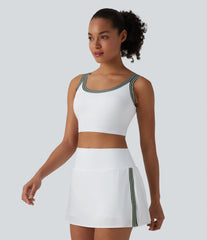 U-Neck Stripes 2-in-1 Pickleball Tank Top