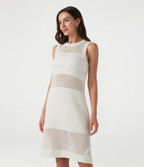 Round Neck Sleeveless Cut Out Mini Dress