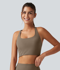 Halara UltraSculpt™ Ribbed Low Support Built-in Bra Running Sports Bra