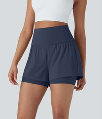 SoftlyZero™ Airy Super High Waisted 2-in-1 InstantCool Yoga Shorts 5'' with Pockets