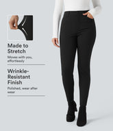 Halara Flex™ High-waisted Skinny Herringbone Work Pants with Pockets