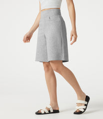 High Waisted Baggy Casual Bermuda Shorts 10'' with Pockets