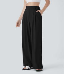 High Waisted Pocket Wide Leg InstantCool Casual Pants-UPF50+