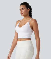 OneForm Seamless Flow Jacquard Built-in Bra Cropped Yoga Tank Top