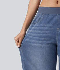Halara Flex™ Low Rise Capri Casual Barrel Leg Jeans with Pockets