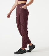 High-waisted Ruched Quick Dry Running Slim Pants with Pockets