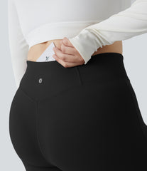 DayStretch Crossover High Waisted Pocket Plus Size Leggings
