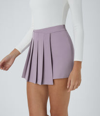 High Waisted Pleated Pocket Casual Shorts
